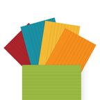Loope Index Cards Asst Color - Ruled