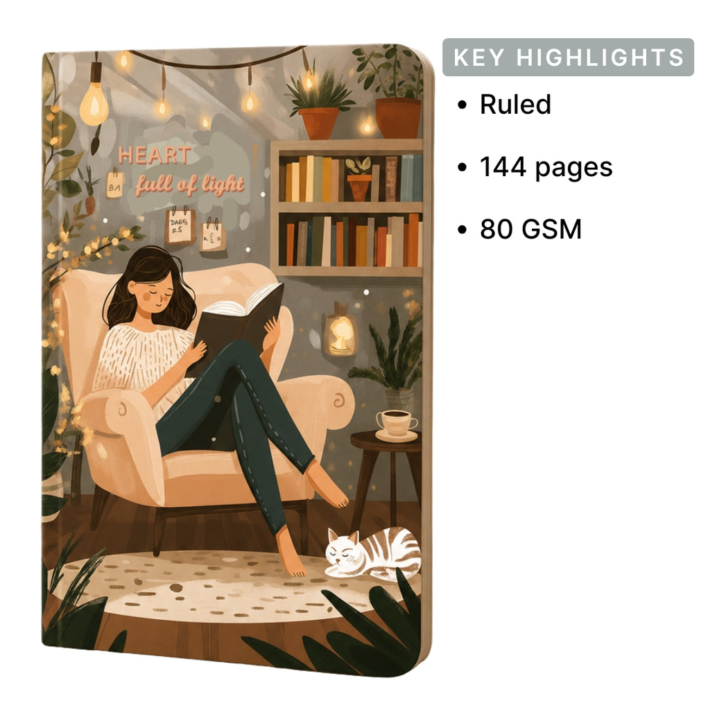 Loope Heart Full Of Light Notebook - A6