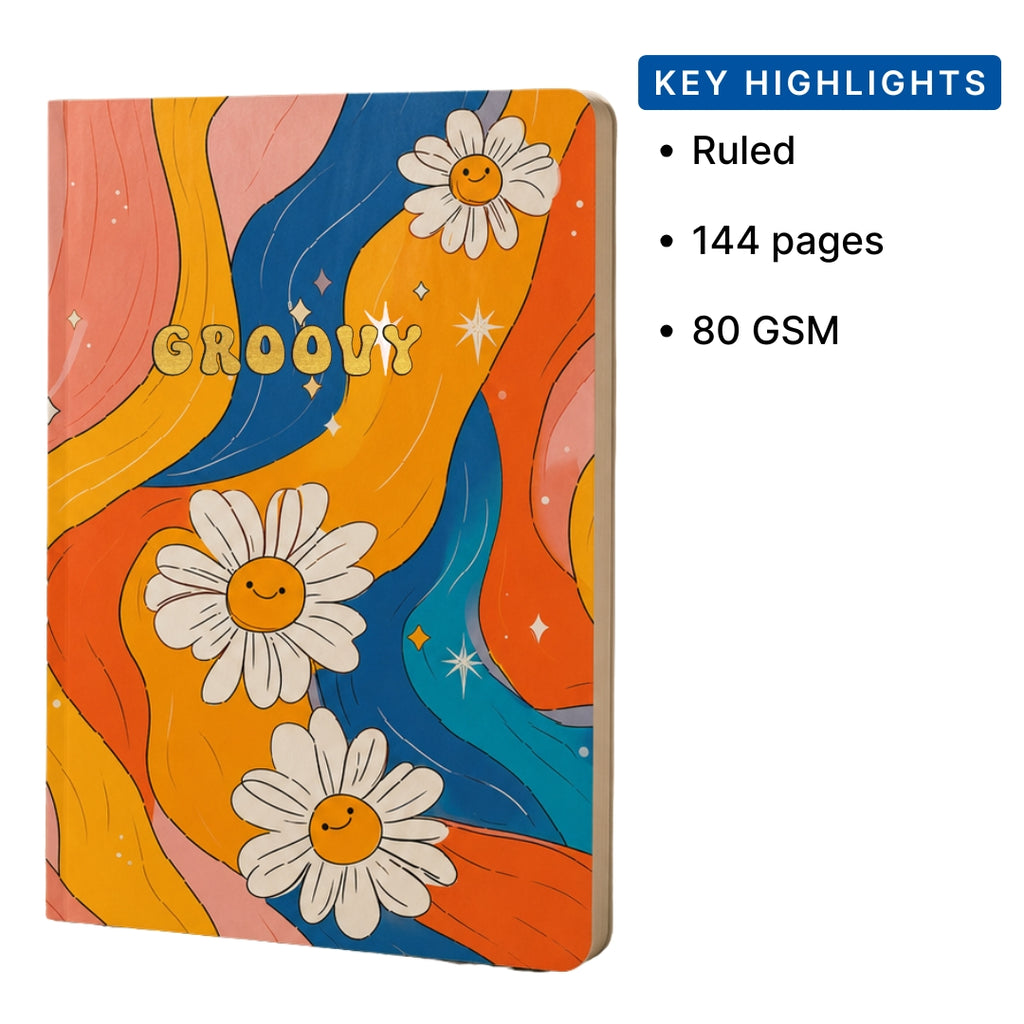 Loope Grooy Foil Notebook - A6