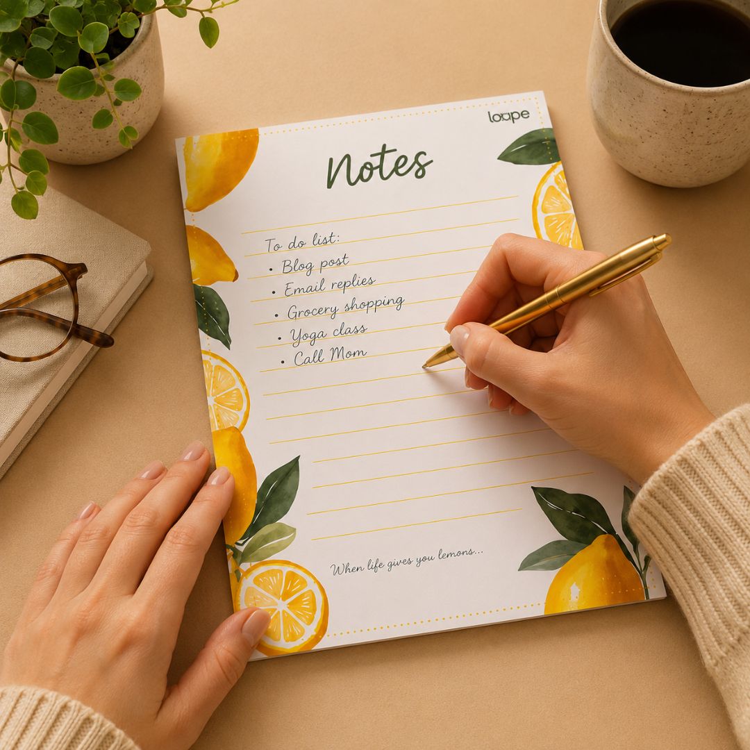 Loope When Life Gives You Lemons Notes Pad - A5 | Loope | ST0069276