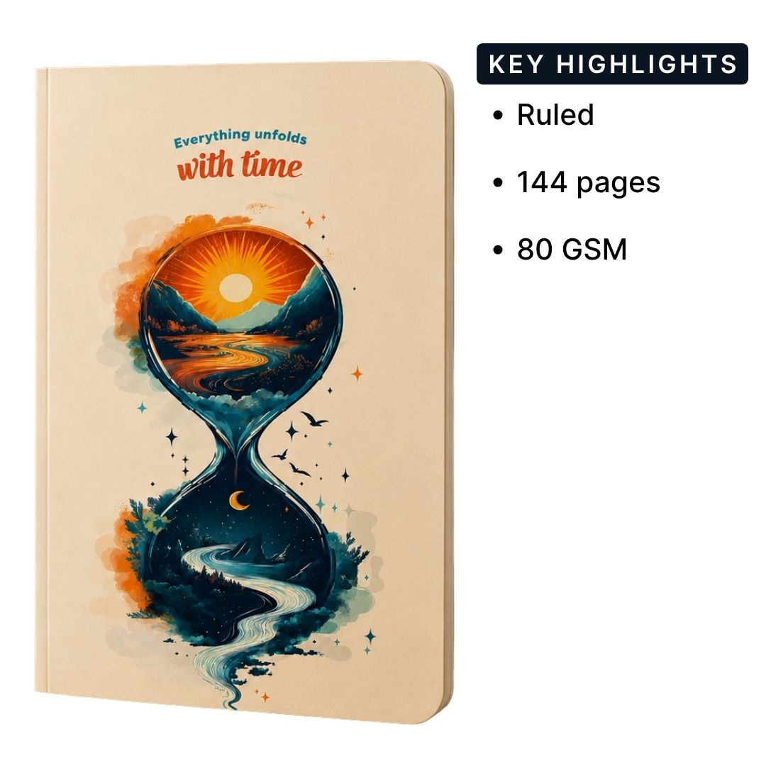 Loope Everything Unfolds With Time Notebook - A6 | Loope | ST0070049