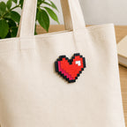 Loope Wooden Pin - Pixelated Heart