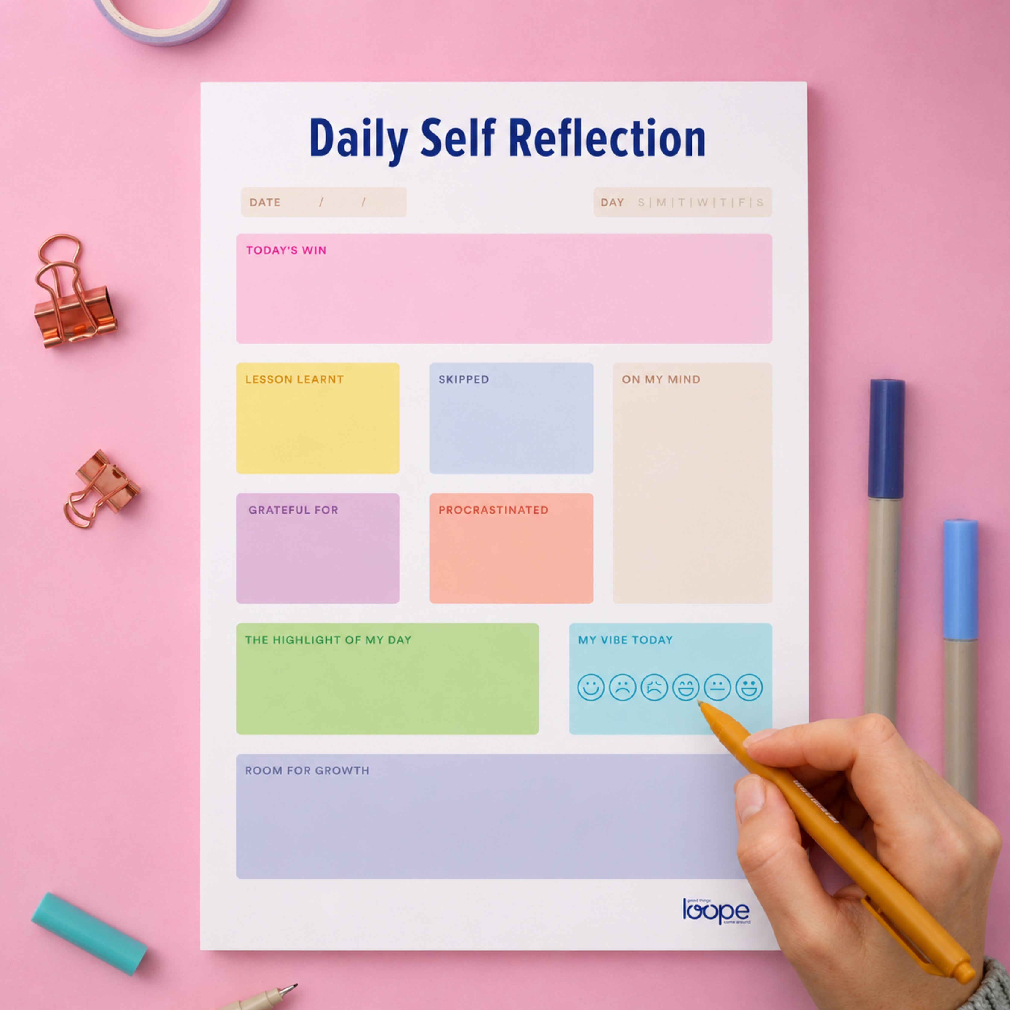 Loope Daily Self Reflection Planner | Loope | ST0067700
