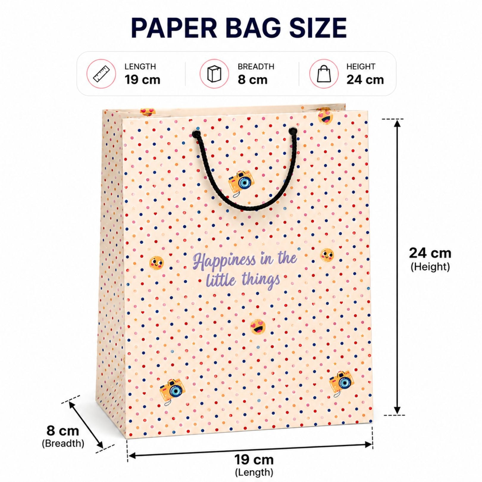 Loope Gift Bag Medium - Geometric Dotted | Loope | ST0069575