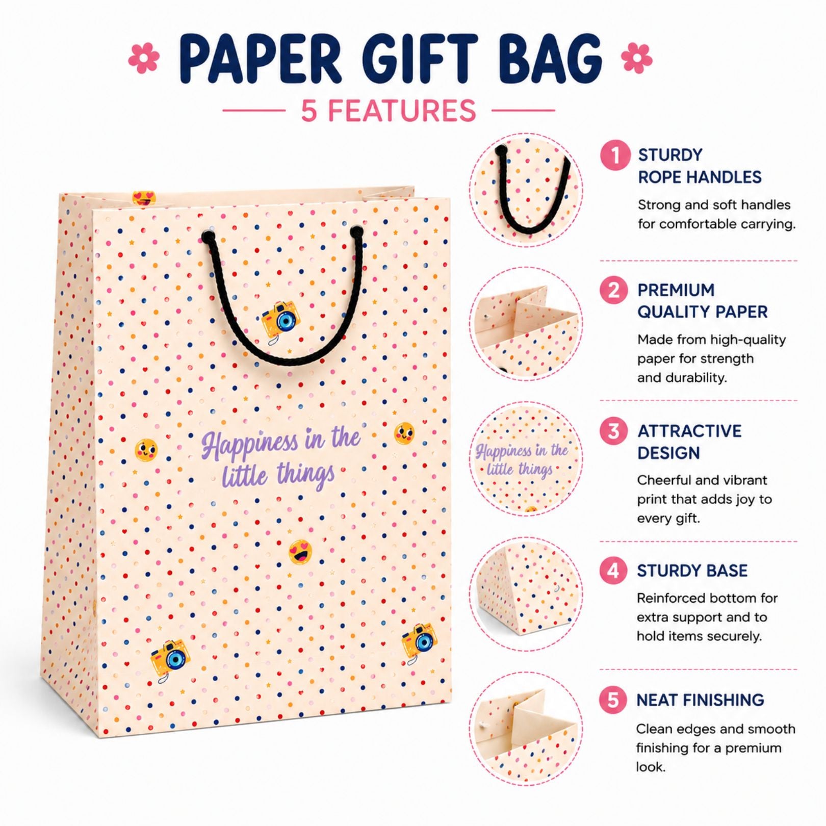 Loope Gift Bag Large - Geometric Dotted | Loope | ST0069775