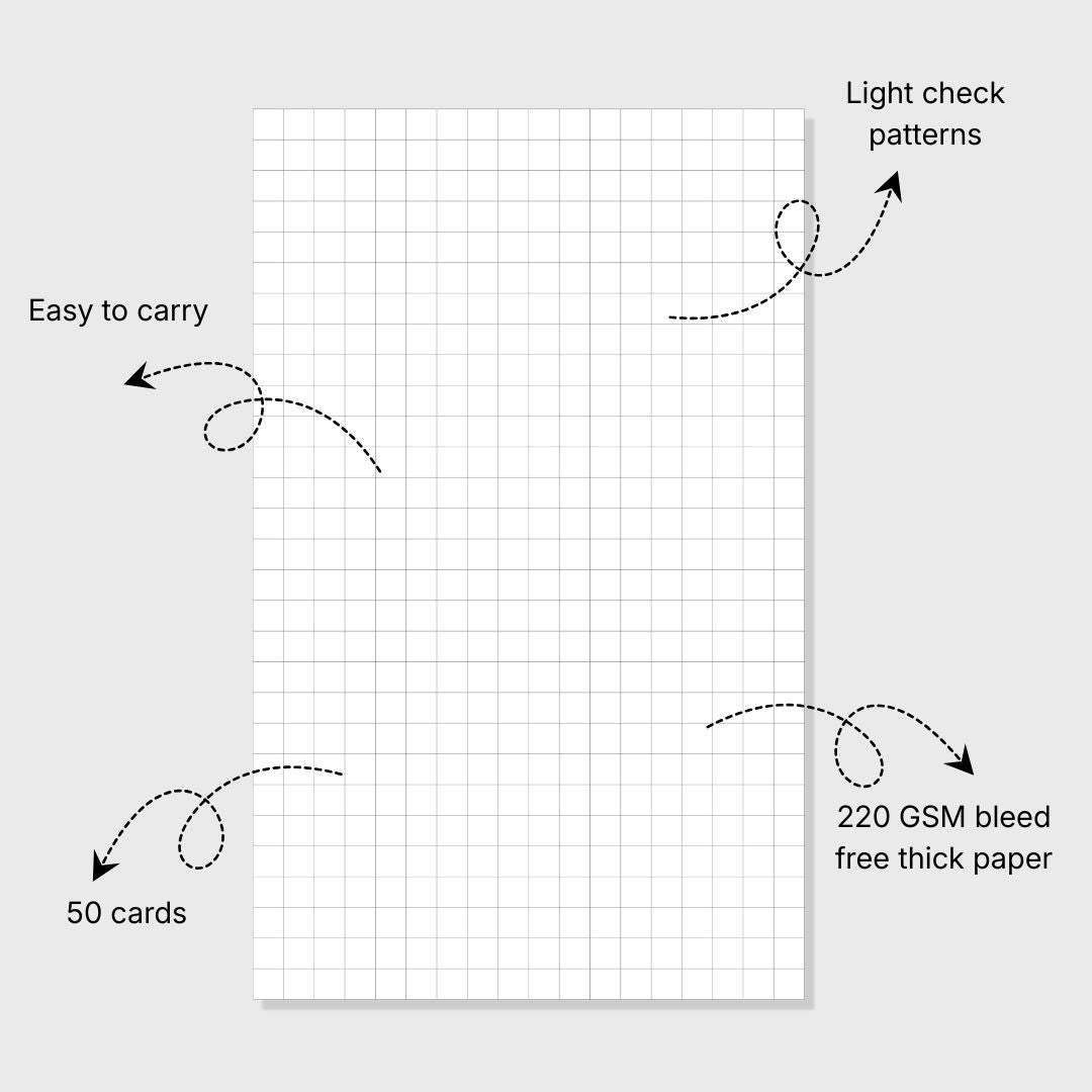 Loope Memo Cards White - Checks | Loope | ST0068772