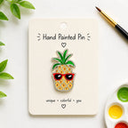 Loope Wooden Pin - Eapple With Glasses