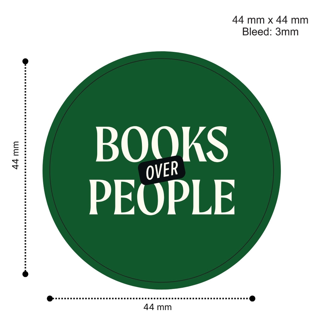 Loope Books Over People Badge