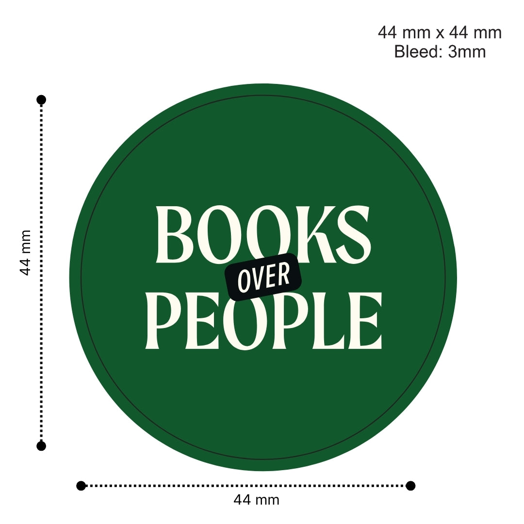 Loope Books Over People Badge | Loope | GI0012186