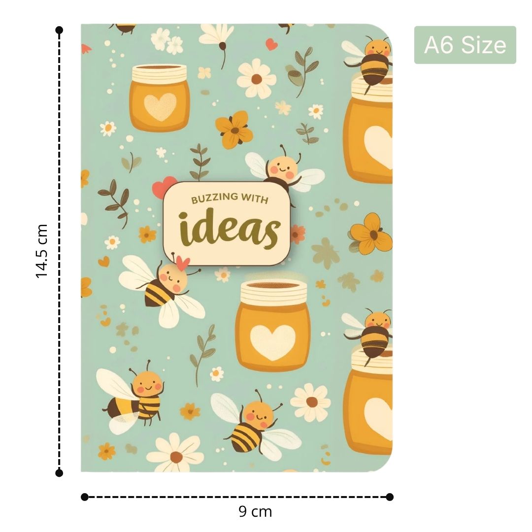 Loope Unruled Notebook A6 | Buzzing With Ideas | Loope | ST0068166