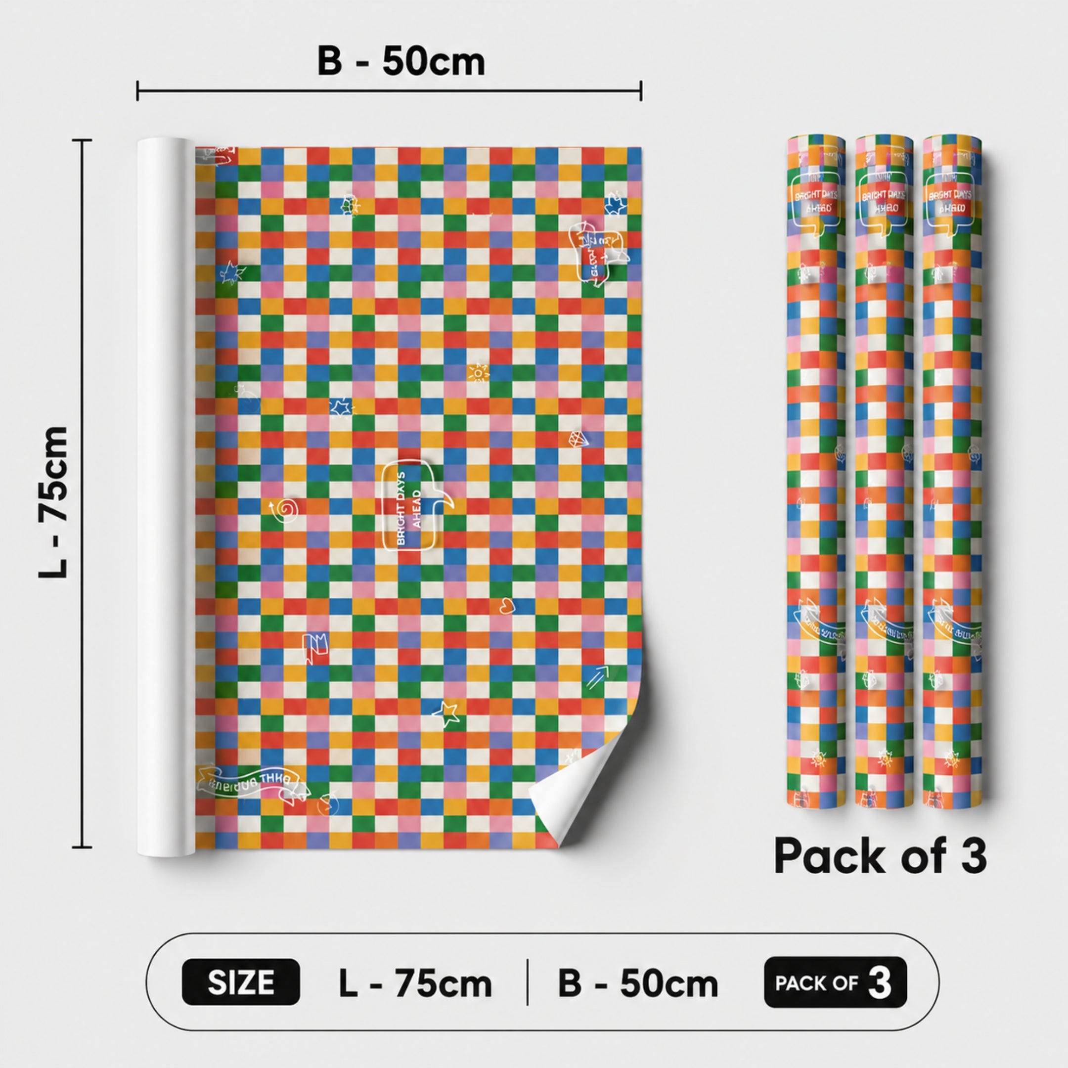 Loope Gift Wrapper - Geometric Check | Loope | GI0014257