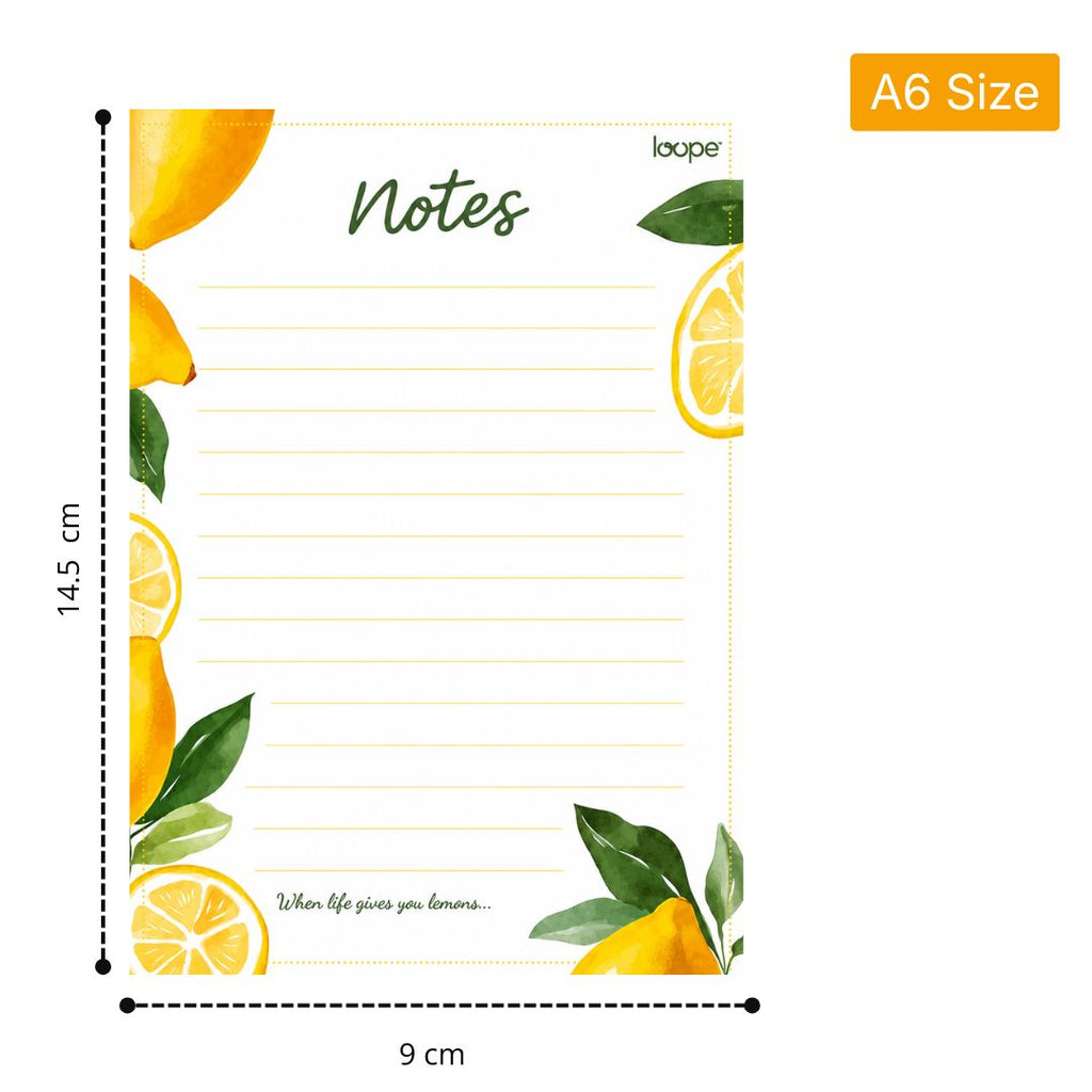 Loope When Life Gives You Lemons Notes Pad - A6