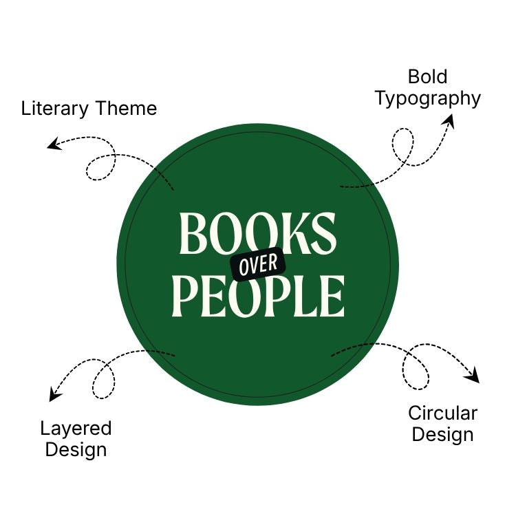 Loope Books Over People Badge | Loope | GI0012186