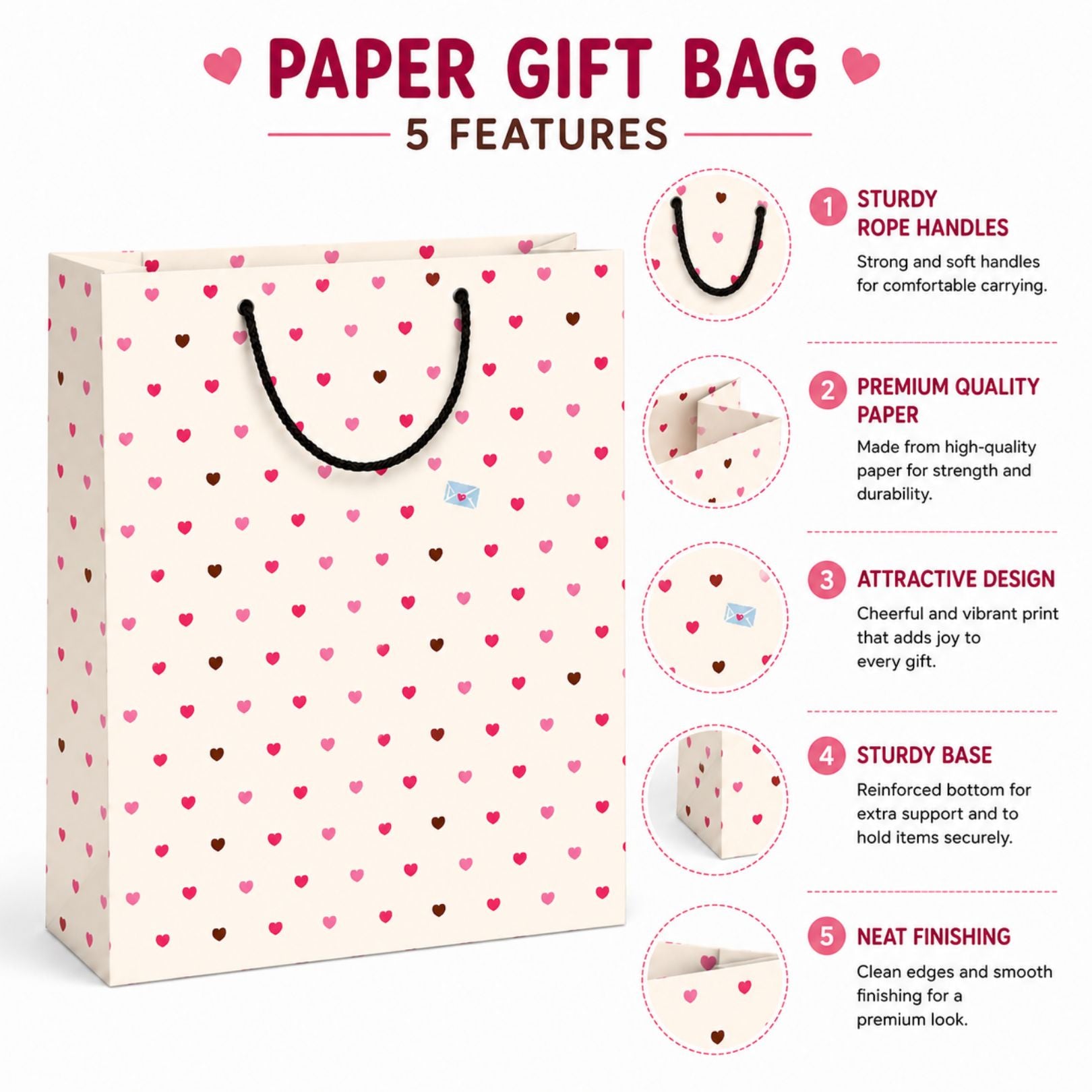 Loope Gift Bag Large - Heart | Loope | ST0070312
