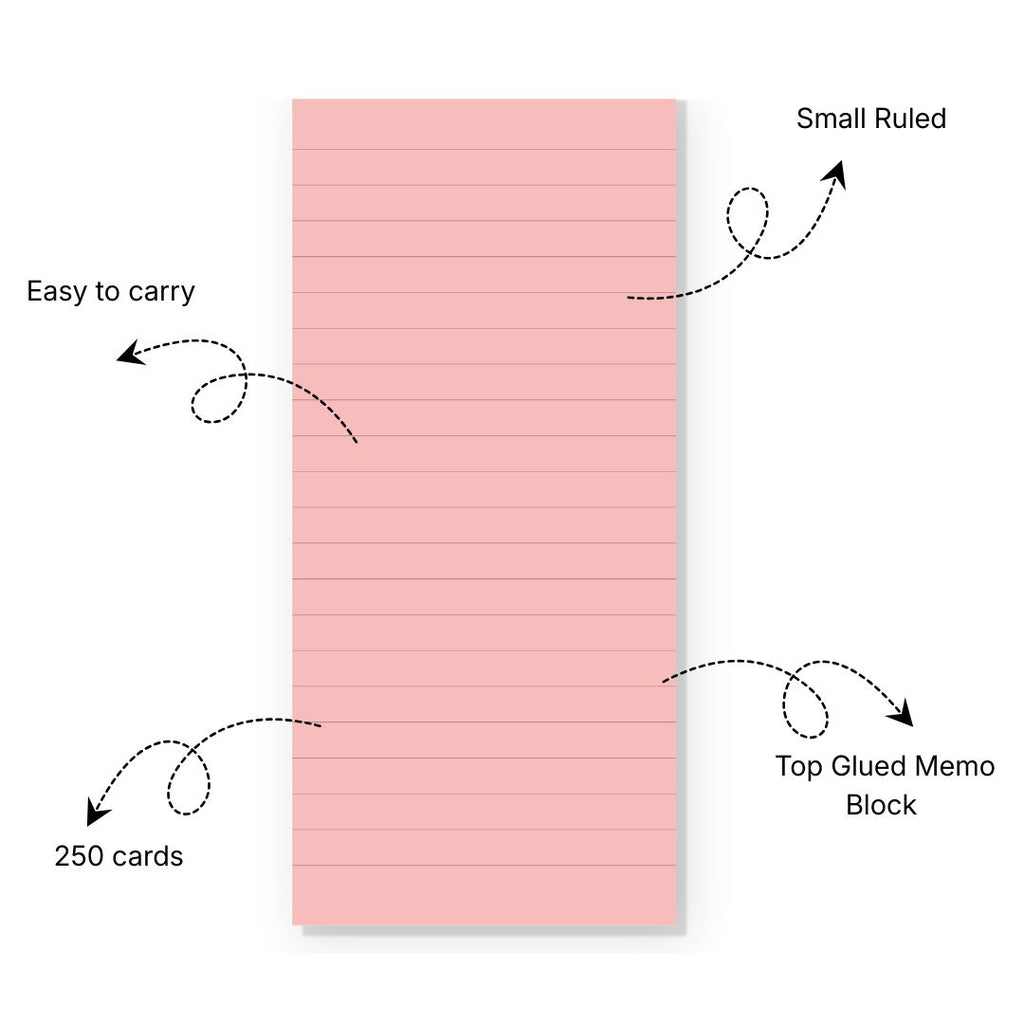 Loope Top Glued Memo Block - Ruled