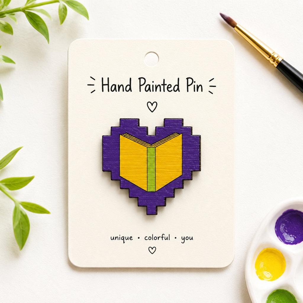 Loope Wooden Pin - Book Lovers