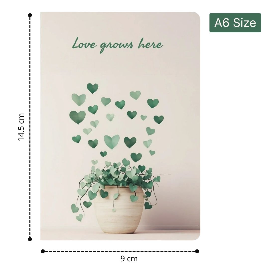 Loope Love Grows Here Notebook - A6 | Loope | ST0069429