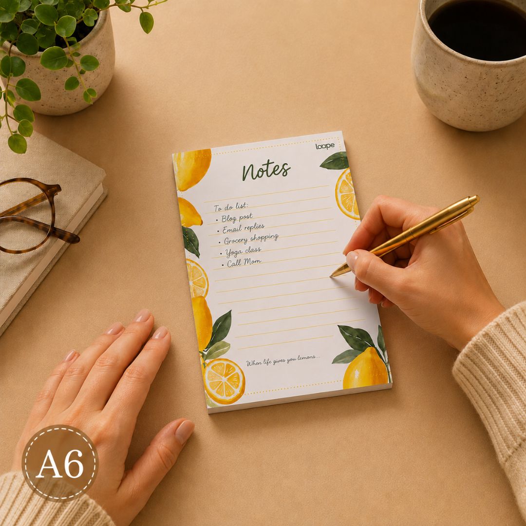 Loope When Life Gives You Lemons Notes Pad - A6 | Loope | ST0069279