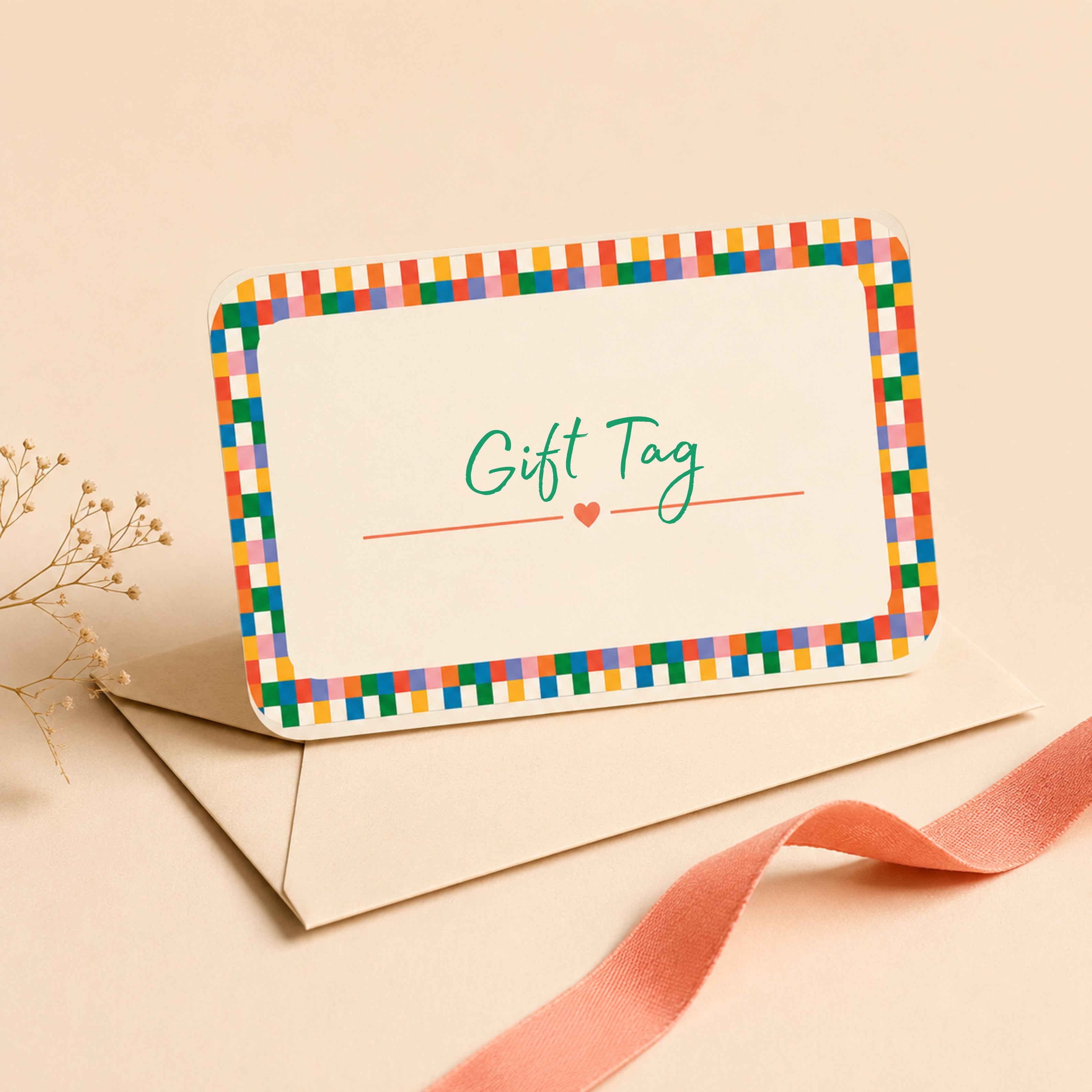 Loope Gift Tag- Geometric Check | Loope | GI0014545