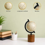Loope Cylinder Globe Wooden Base
