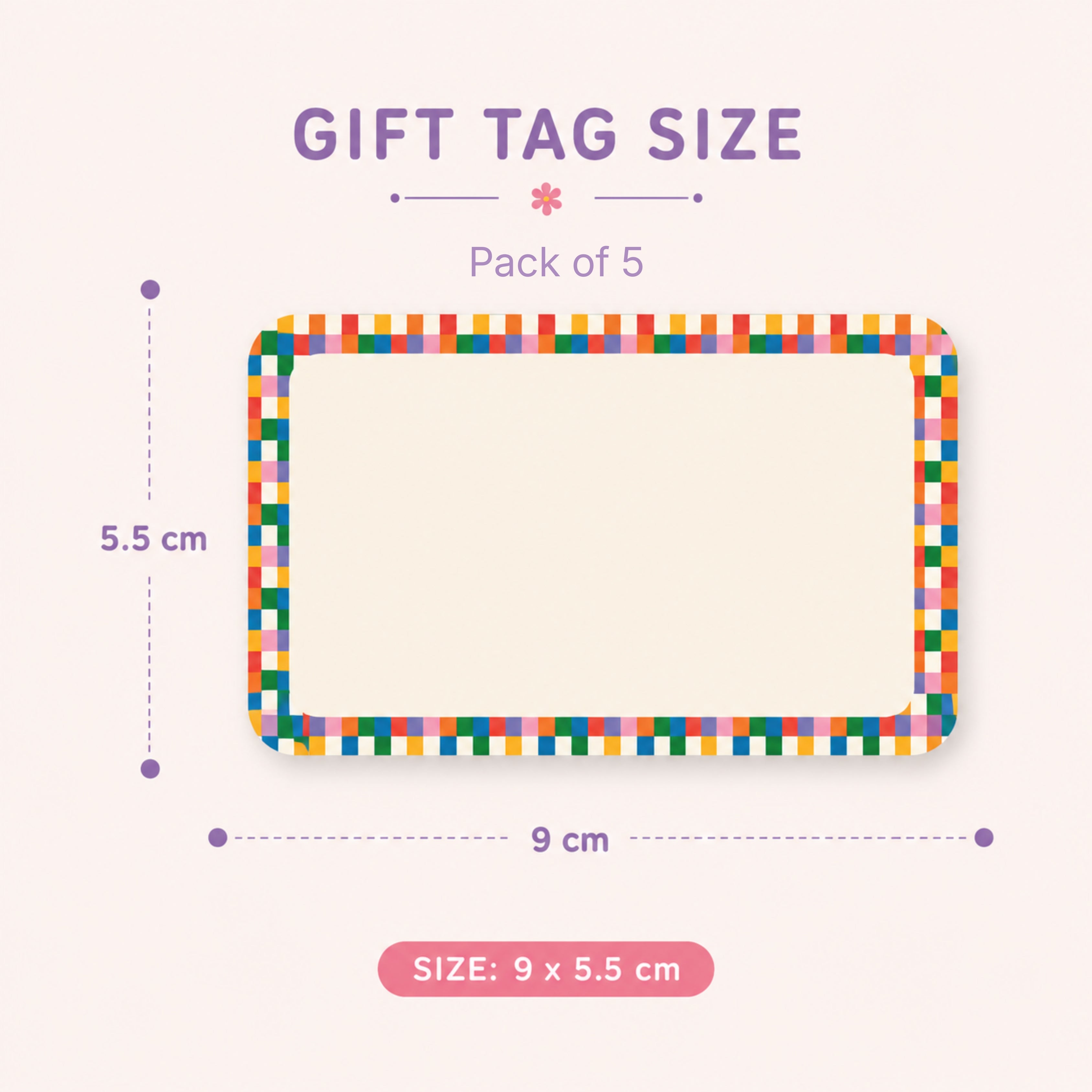 Loope Gift Tag- Geometric Check | Loope | GI0014545
