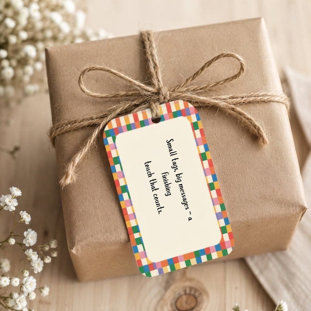 Loope Gift Tag- Geometric Check