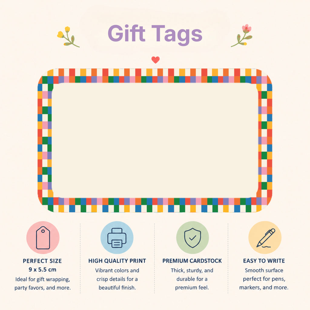 Loope Gift Tag- Geometric Check