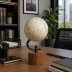 Loope Cylinder Globe Wooden Base