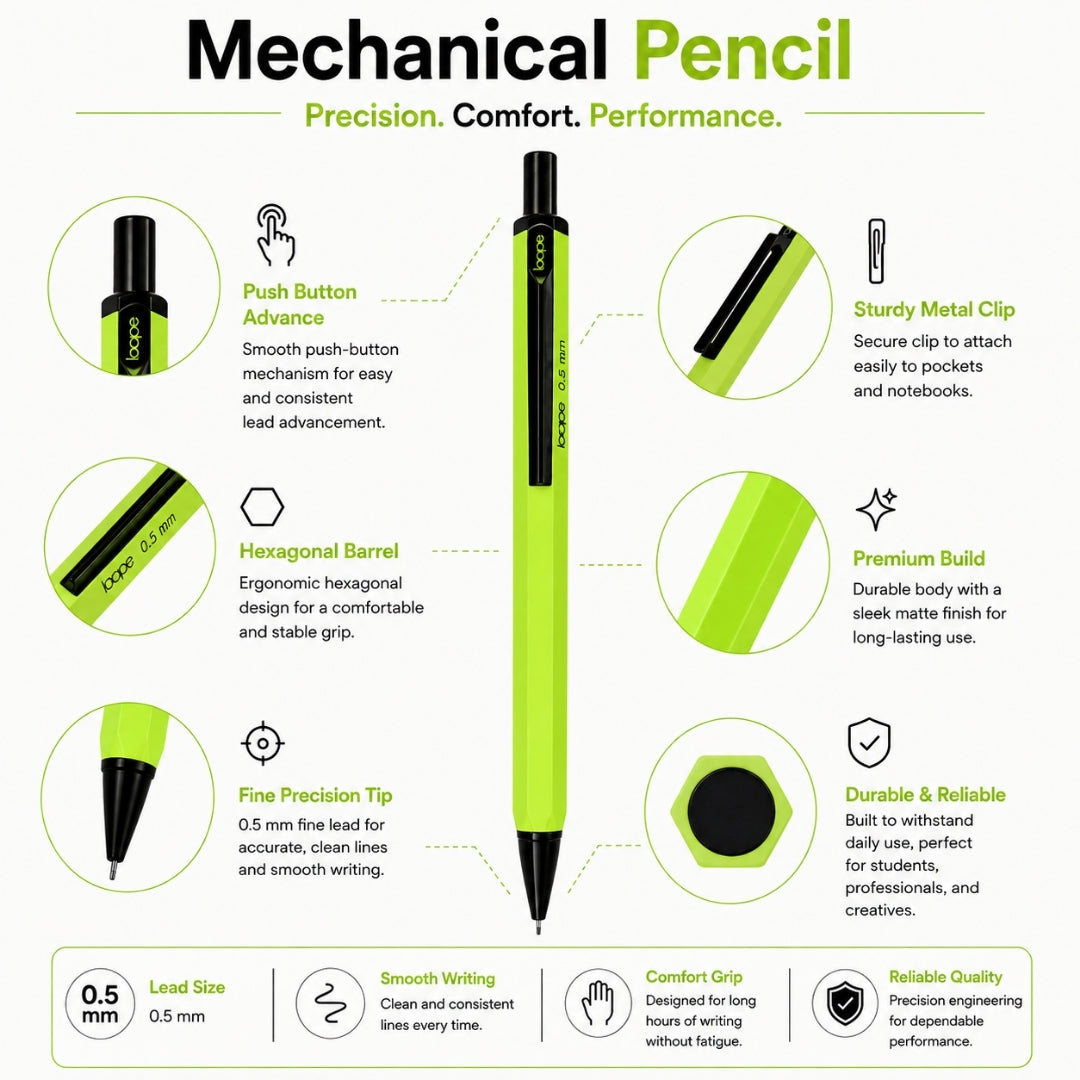 Loope Mechanical Pencil - 0.5mm- Neon | Loope | ST0068446