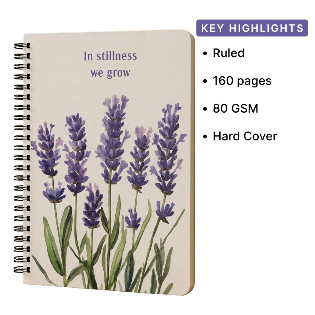 Loope Spiral Notebook A5  - In Stillness We Grow