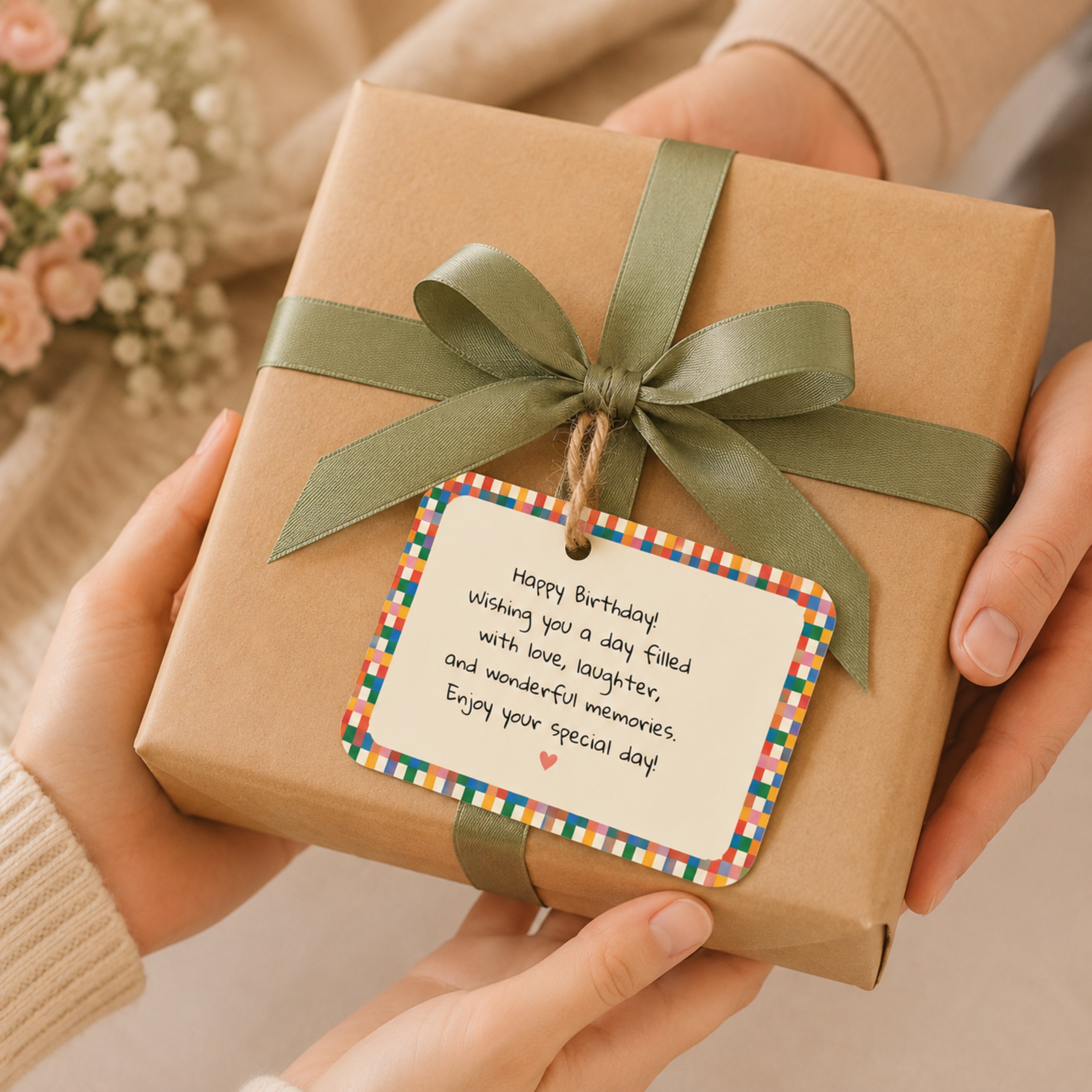 Loope Gift Tag- Geometric Check | Loope | GI0014545