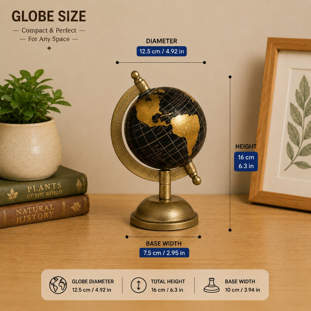 Loope Voyager World Globe - Black