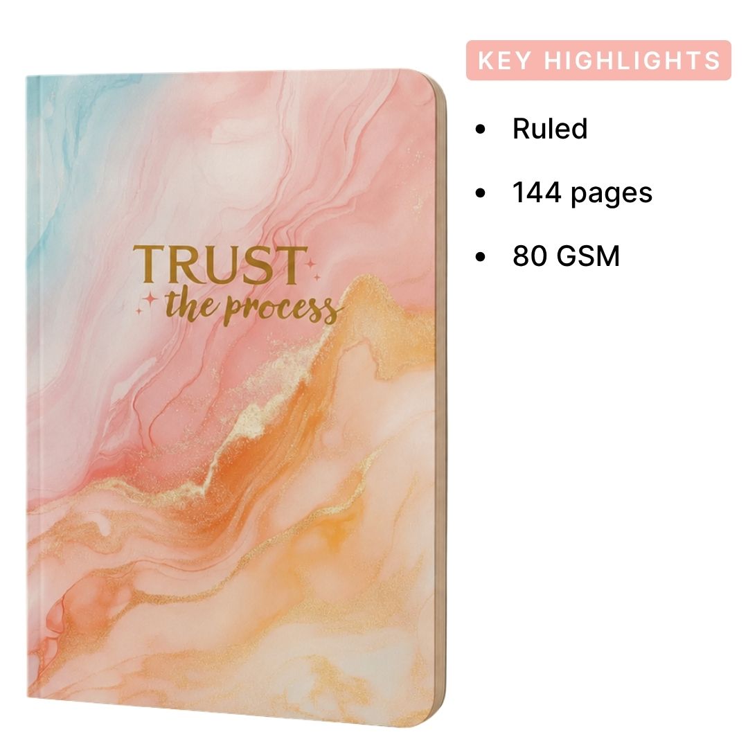 Loope - A6 - Trust The Process -  Ruled Notebook 80 Gsm (144 Pages) | Loope | ST0067169