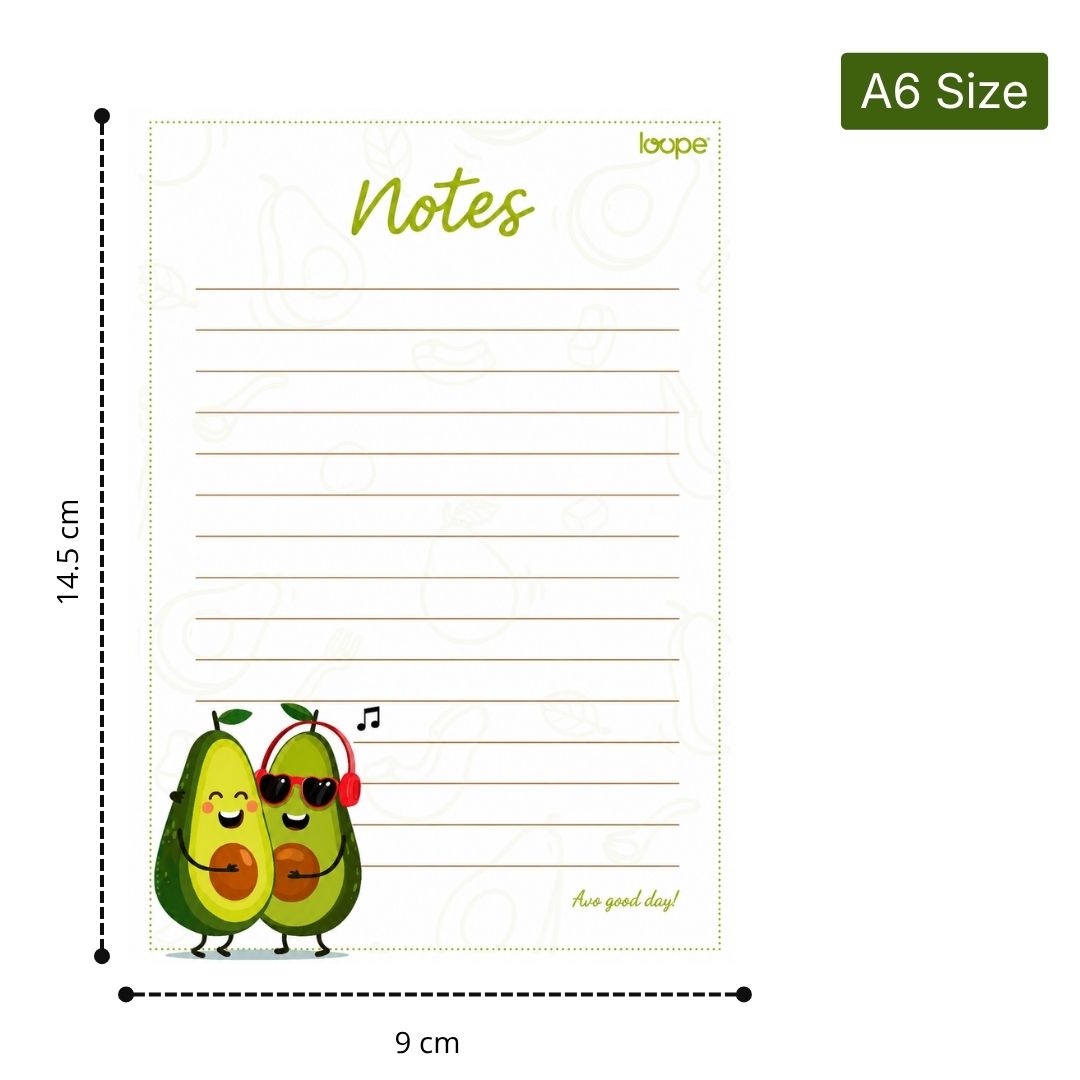 Loope Avo Good Day! Note Pad - A6 | Loope | ST0069280