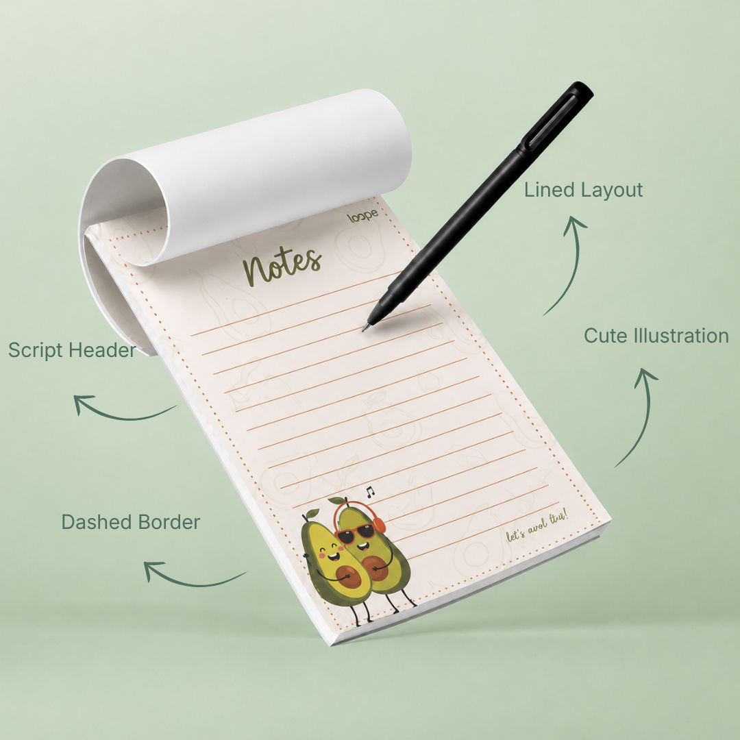 Loope Avo Good Day! Note Pad - A6 | Loope | ST0069280