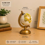 Classic Loope Voyager World Globe With Gold Meridian