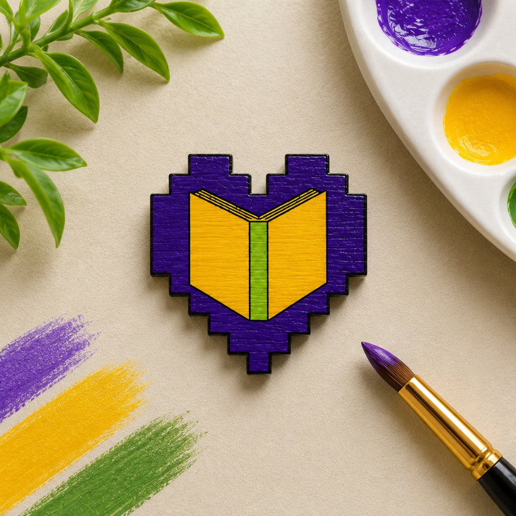 Loope Wooden Pin - Book Lovers