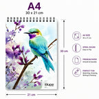 Loope A4 Sketch Pad  50 Sheets With Bird Design