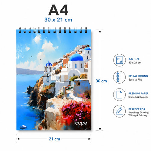 Loop A4 Sketch Pad - Greece
