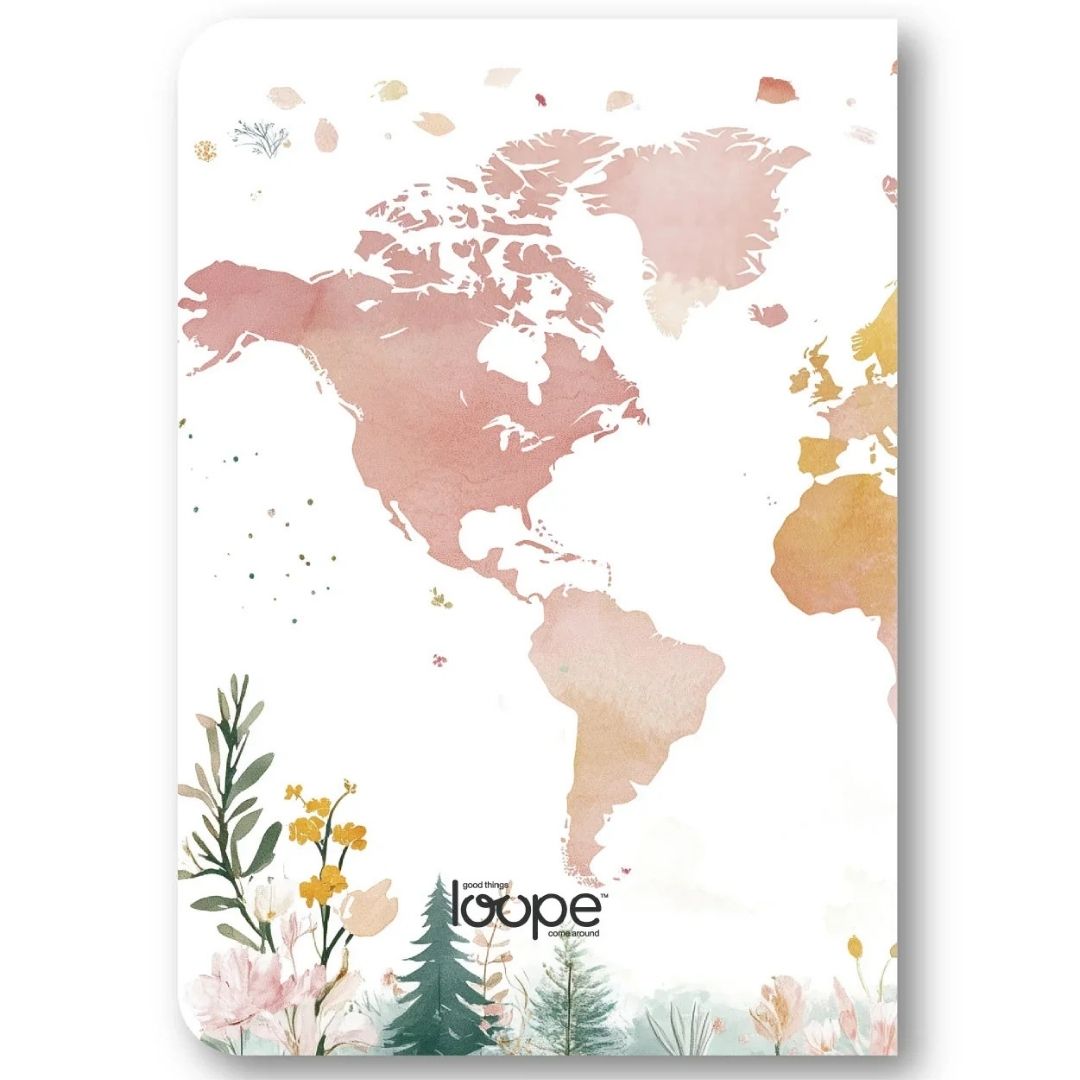 Loope World Map Notebook - A5 | Loope | ST0067570