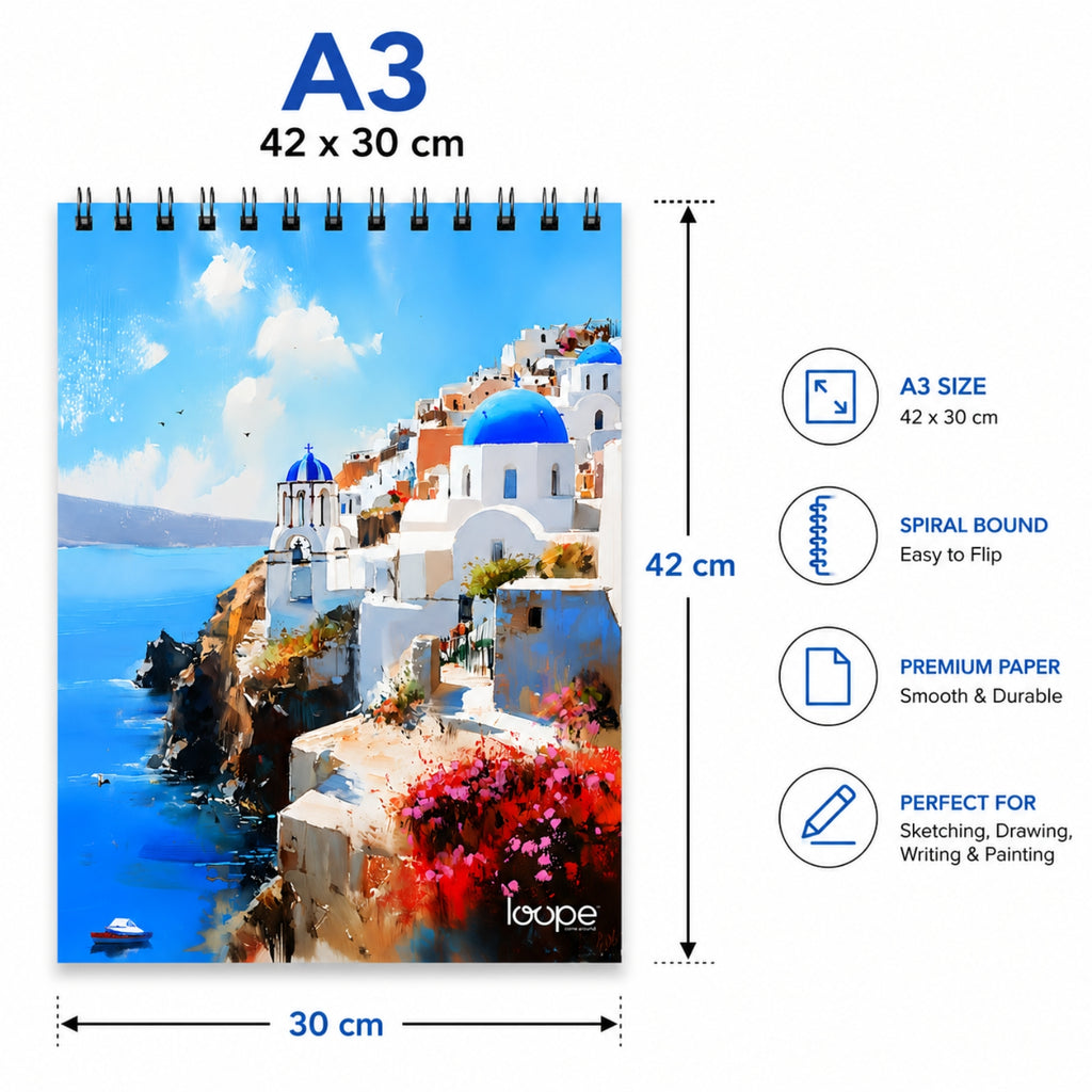 Loope A3 Sketch Pad - Greece