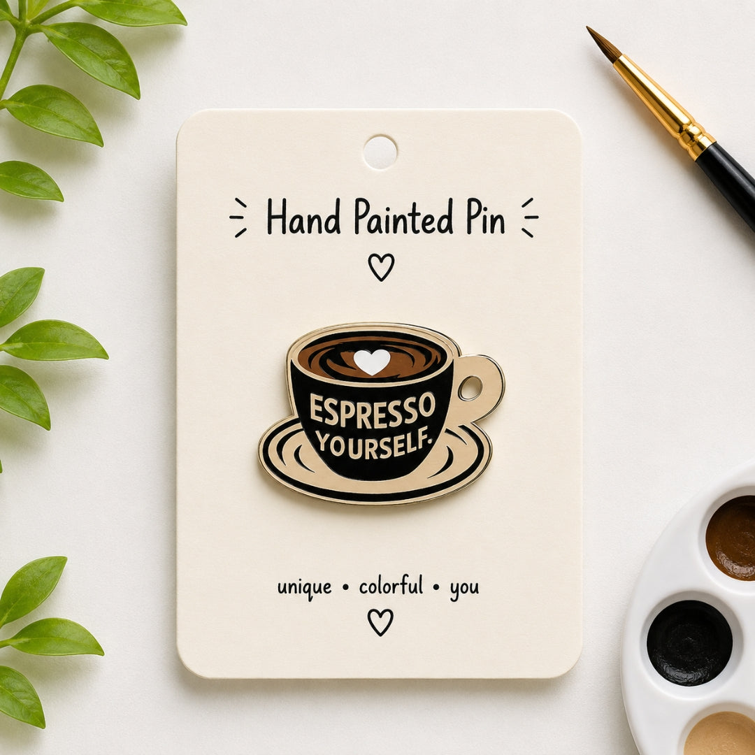 Loope Wooden Pin - Espresso Yourself | Loope | GI0013827