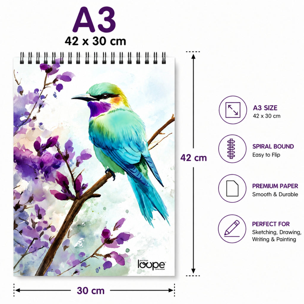 Loope A3 Sketch Pad - Bird