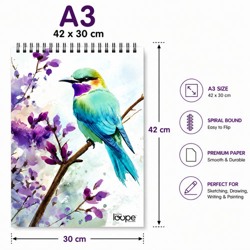 Loope A3 Sketch Pad - Bird