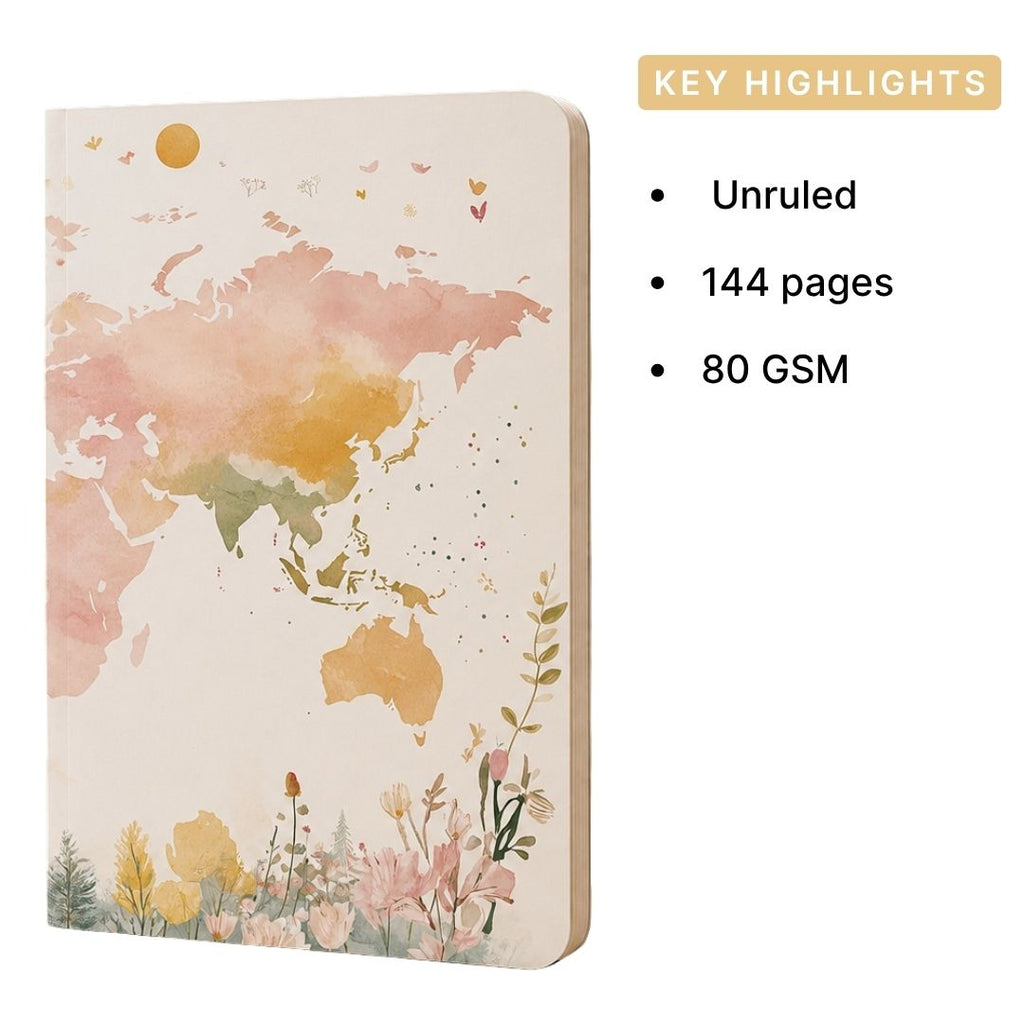 Loope World Map Notebook - A5