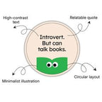 Loope Introvert But Can Talk Books Badge