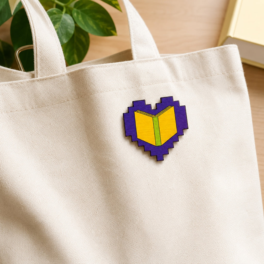 Loope Wooden Pin - Book Lovers