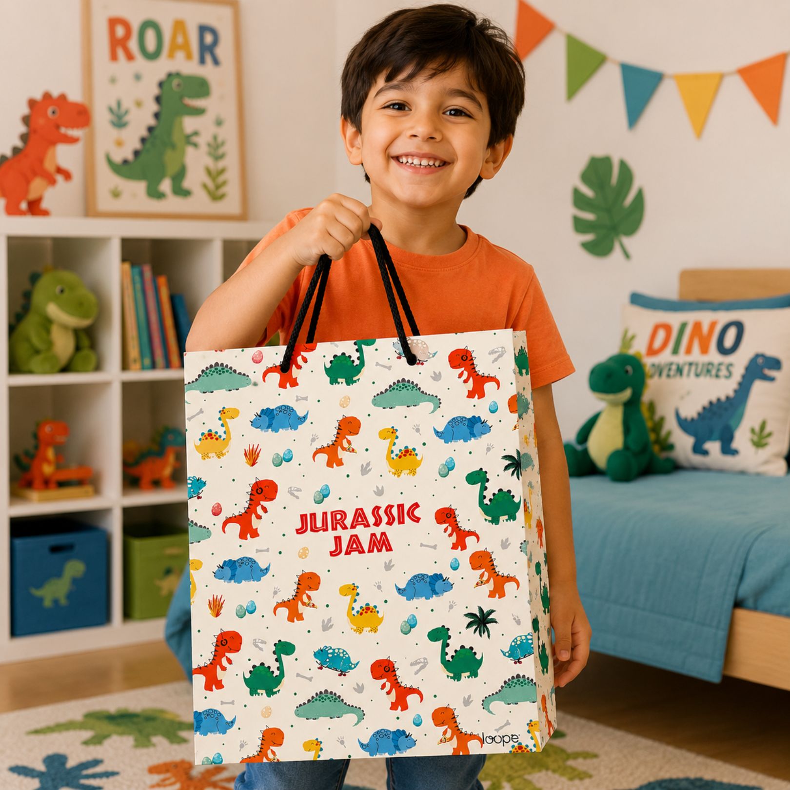 Loope Gift Bag Medium - Dinosaur | Loope | ST0069572