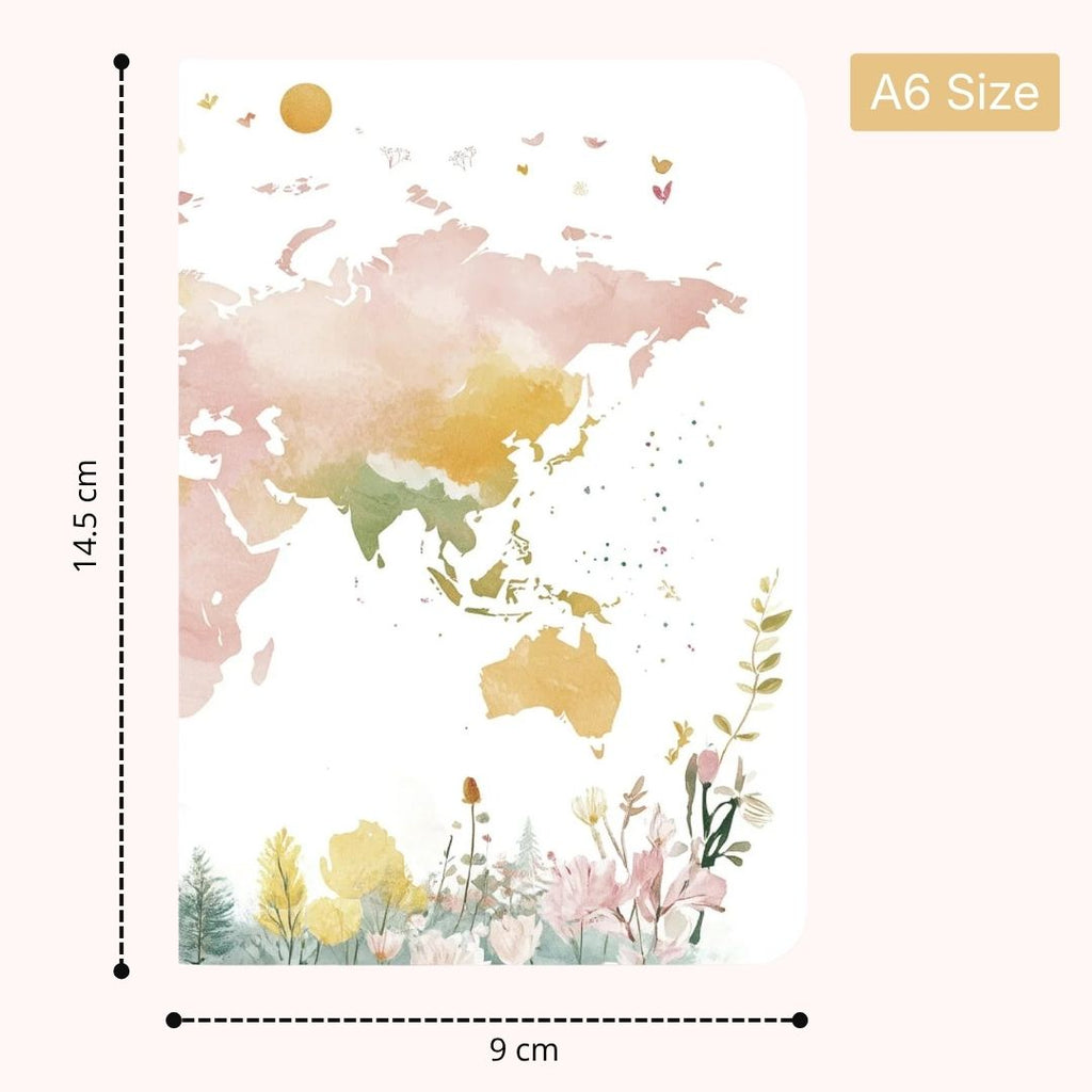 Loope World Map Notebook -  A6