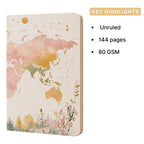 Loope World Map Notebook -  A6